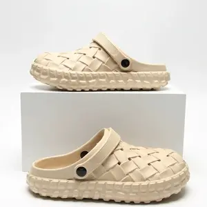 Unisex Woven Clogs for Women, Summer New Super Soft Indoor Outdoor Slippers, Fashion Casual Versatile Couple Garden Shoes arch support clog comfortable mule