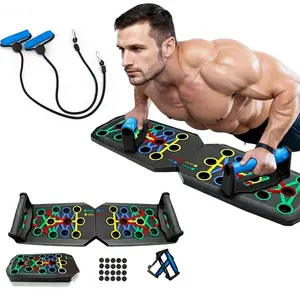 5-in-1 Foldable Push-up Board with Non-slip Surface, Full Body Strength Training Equipment for Home Fitness