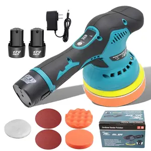 Cordless Buffer Polisher, 6 Inch Portable Polisher with 2 Pcs 12V Lithium Battery, 6 Variable Speed 2500-5000RPM Polishing 2025 NEW Perfect for Car Detailing/Polishing/Waxing