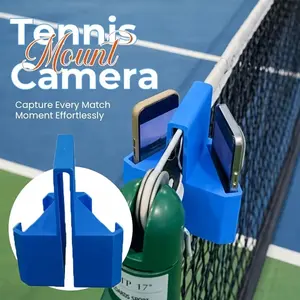 Tennis Net Camera Stand, Dual Angle Tennis Net Phone Holder, 3D Printed Court Side Phone Mount, Ideal for Match Recording, Training Analysis, Live Streaming