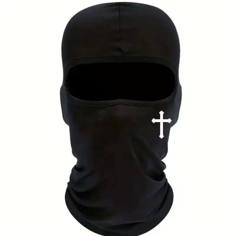 Breathable Cross Balaclava Full Face Ski Mask, Elastic Fit, Ideal for Bicycle, Motorcycling, Hiking, Skiing, Outdoor Sports Gear, Motorcycle Face Mask