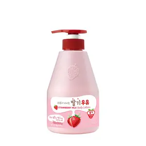WELCOS KWAILNARA Strawberry Milk Body Lotion 560g Korean Deep Hydration Lightweight Formula Sweet strawberry scent lotion korean beauty Non-Greasy