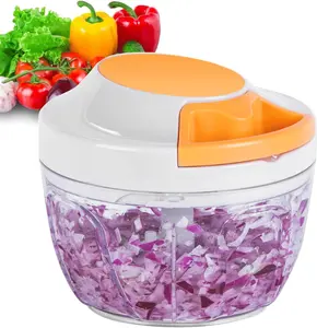 Manual Food Processor Vegetable Chopper, Portable Hand Pull
