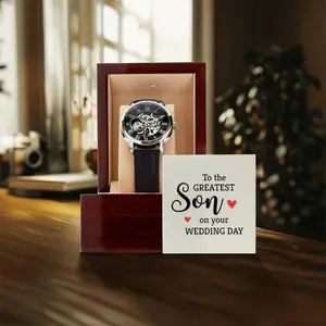 Wedding Gift For Son From Mom Dad Wedding Day Watch Gift For Groom From Parents Groom Watch Gift From Mom Dad Meaningful Gift Openwork Watch