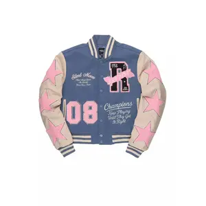 Krystle Navy Oversized Varsity Jacket