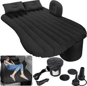 Two-in-one multifunctional portable car back seat mattress air cushion with inflation pump, adjustable inflatable mattress, with storage bag, suitable for SUV, home, outdoor camping, self-driving travel