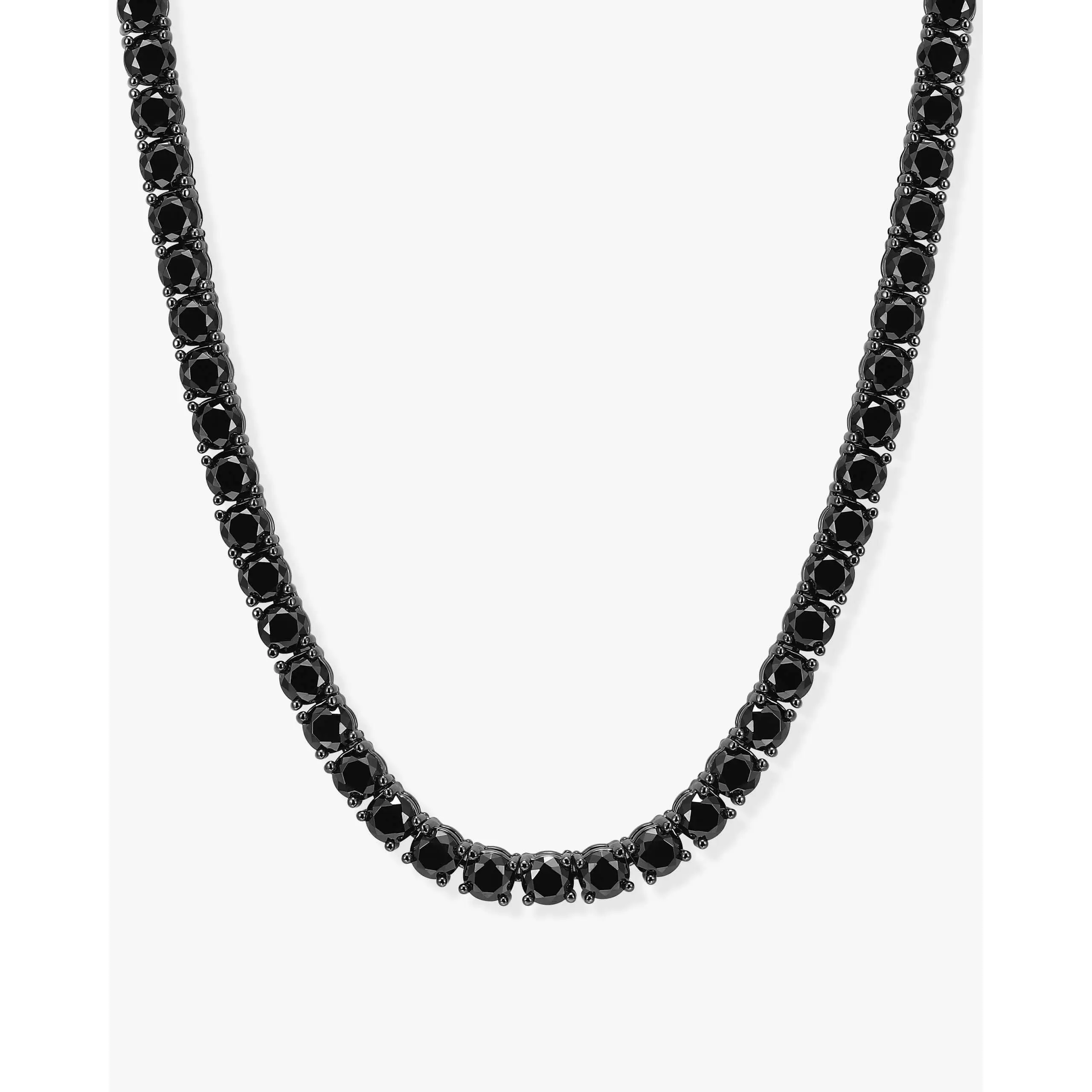 JAXXON Tennis Chain Round Cut 4mm - Black - Box Clasp