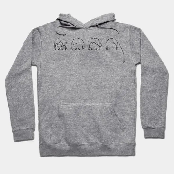 Beatles Minimalism Hoodie - Trendy Retro For Music Fans Cotton Fit