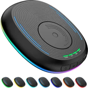 Mouse Jiggler Undetectable Mouse Mover Device with Timer, ON/Off Switch, RGB Breathing Light Mouse Wiggler For Preventing Computer Laptop Screen Sleep (Black)