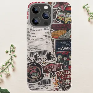 Stranger Phone Case for iPhone 16 Pro Max 15 14 13 12 Plus Samsung S24 Ultra Customized Protection Spooky Christmas Design Perfect Fit Cellphone Pattern