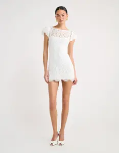 Kisslock Mini Dress | White Lace