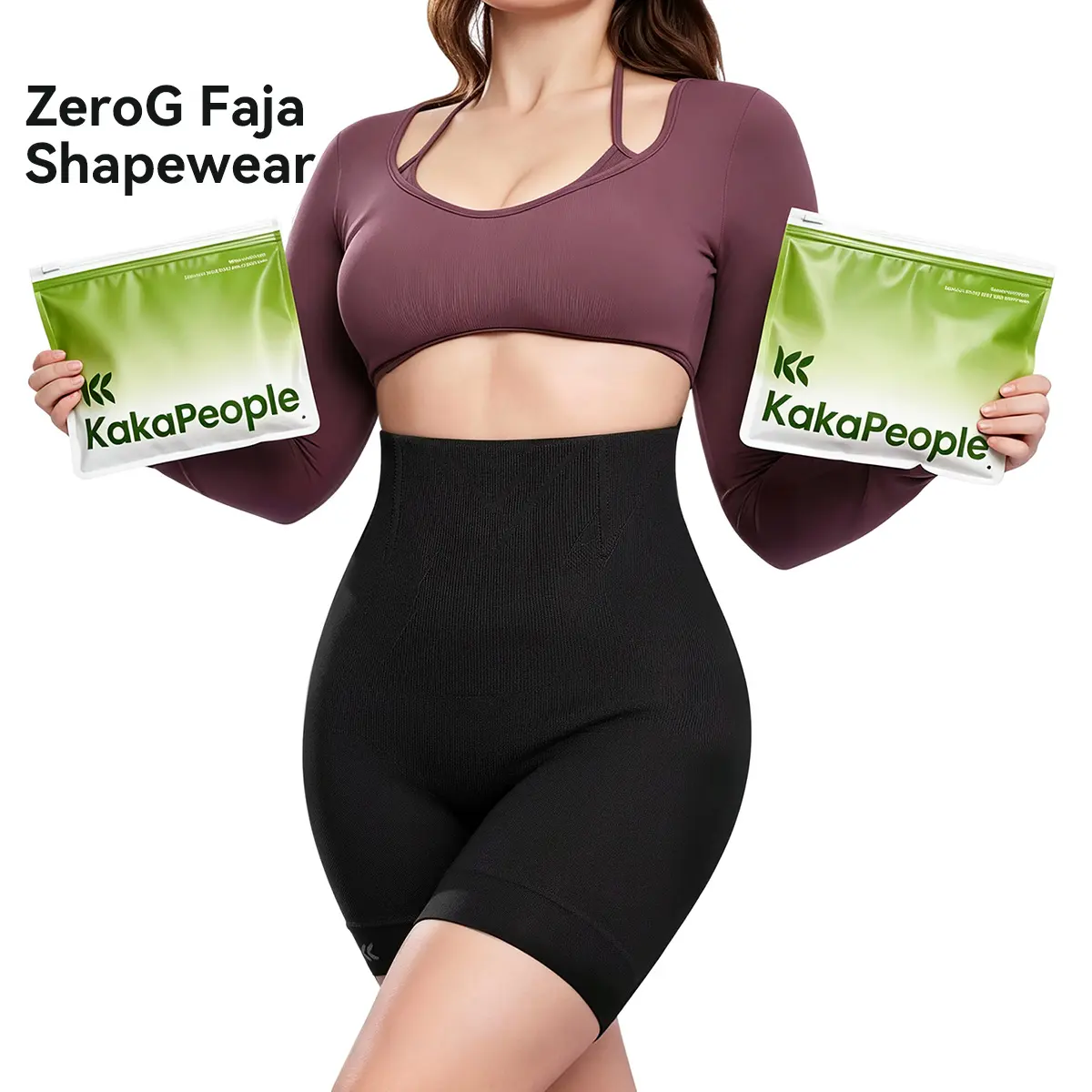 [KakaPeople ZeroG Faja Shapewear]  Women's Tummy Control Butt-Lifting Shapewear, Sexy and Comfortable High-Waist Body Sculpting Garment Womenswear Compression