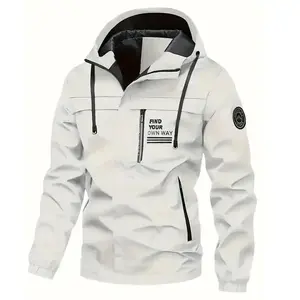 Men's Heavyweight High Mountain Jacket Premium Quality Mountaineering Coat with Hood Removable Brim Zipper Pockets Outdoor Skiing Hiking Snowboarding Parka Machine Washable Winter Jacket Expedition Gear Durable High Quality White Jac waterproof windpro