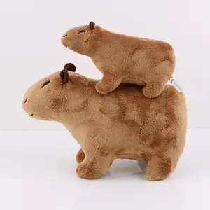 Realistic Capybara Plush Soft Brown Rodent Doll Aesthetic Desk Pet Emotional Support Animal Gift for Adults Teens