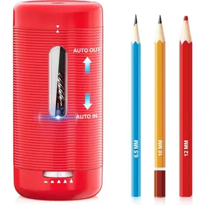 Electric Pencil Sharpener, Fully Automatic Pencil Sharpener, Auto in & Out, Rechargeable Hands-Free Sharpeners for  & Colored Pencils (6.5-12mm), Portable for /Classroom/Office PSC2
