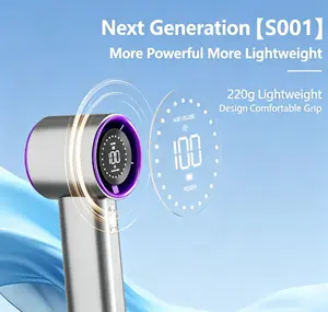 8.0m/s High-Speed Portable Turbo Fan | Smart Digital Display & Adjustable Speed | 1200mAh USB-C Rechargeable Battery | Ideal for Travel, Work, and Outdoor Activities