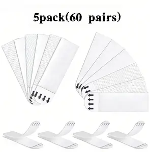 Double-sided Wall-mounted Adhesive Tape 12 Pairs Heavy Duty Velcro Strips for Damage-free Frame Hanging Home Decor Essentials for Christmas Halloween Acoustic Wood Slat Wall Panels Black Antique White Glazed Ceramic Tiles Decorative PVC 3D Wall Panels