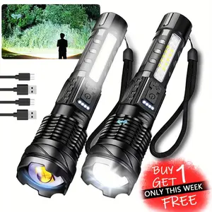 Outdoor Lighting Belt Cobb Warning Side Work Light White Laser Waterproof Rechargeable Flashlight