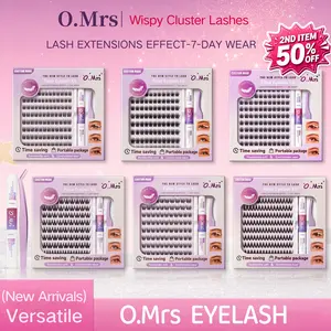 OMRS 2nd Kit Half Price DIY Lash Clusters - Invisible Band, Natural Wispy Volume, Easy At-Home Application, Waterproof All-Day Hold False Eyelash Extensions