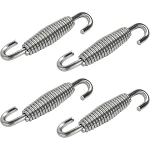 4PCS 52.7mm/2.07" Reinforced Stainless Steel Universal Exhaust Muffler Coil Spring Hooks for Motorcycle ATV Scooter