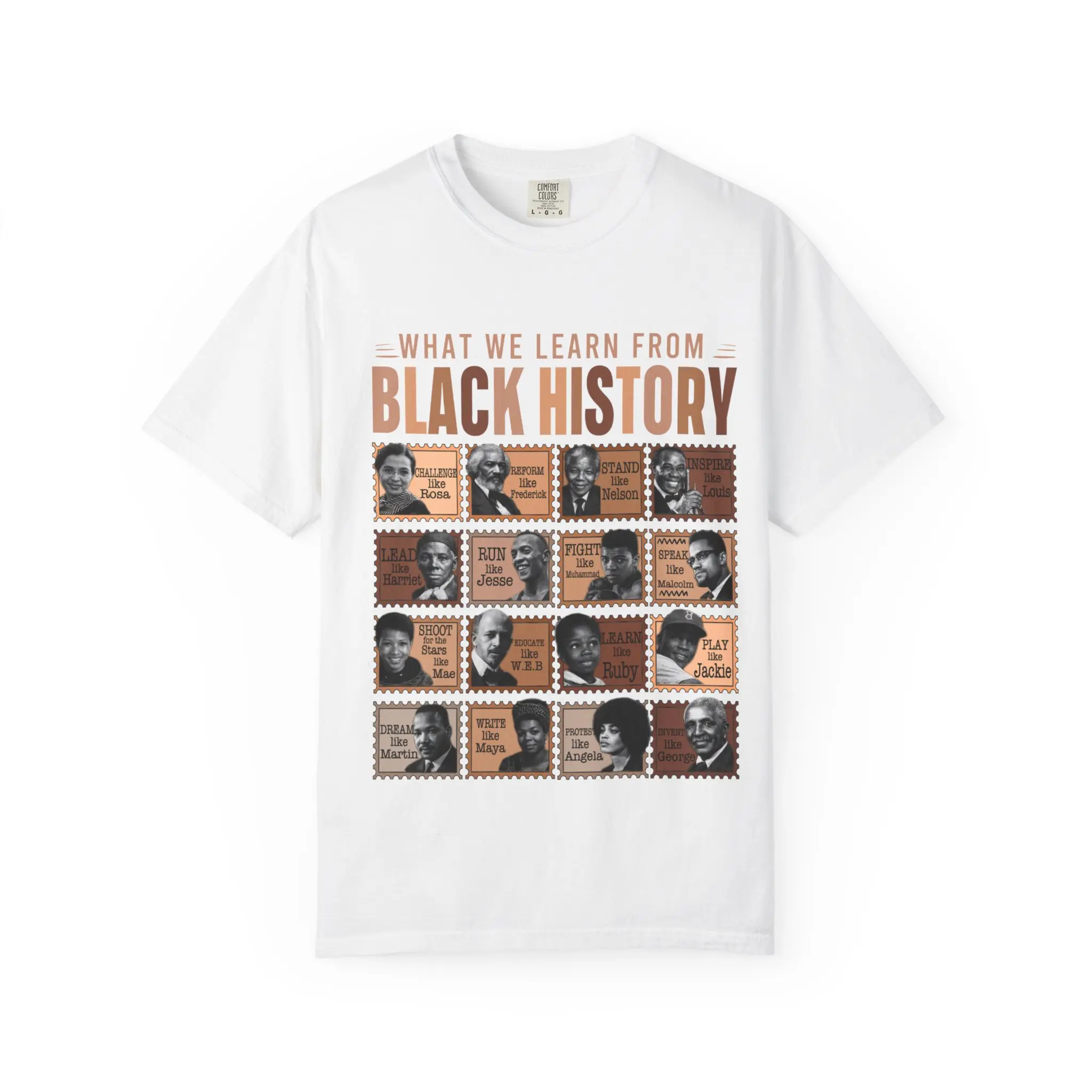 What We Learn From Black History T-shirt | Black History Icons collage