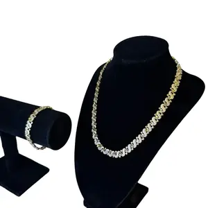 Elegant 9mm Necklace & Bracelet Set for Casual & Formal Wear - Coordinated Look for Men & Women