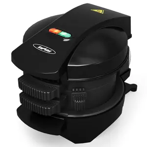 Sinvivi Mini Breakfast Sandwich Maker with Removable Egg Cooker Ring & Non-Stick Baking Plate, Black Electric Burger Press Maker, Multifunction Hamburger Patty Maker for bread, waffle, Sliders