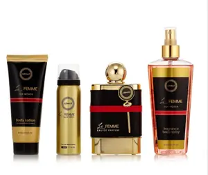 LE FEMME by Armaf 4pc Gift Set for Women - 100ml EDP Spray, 250ml Body Spray, 100ml Perfumed Body Lotion, 50ml Deodorant