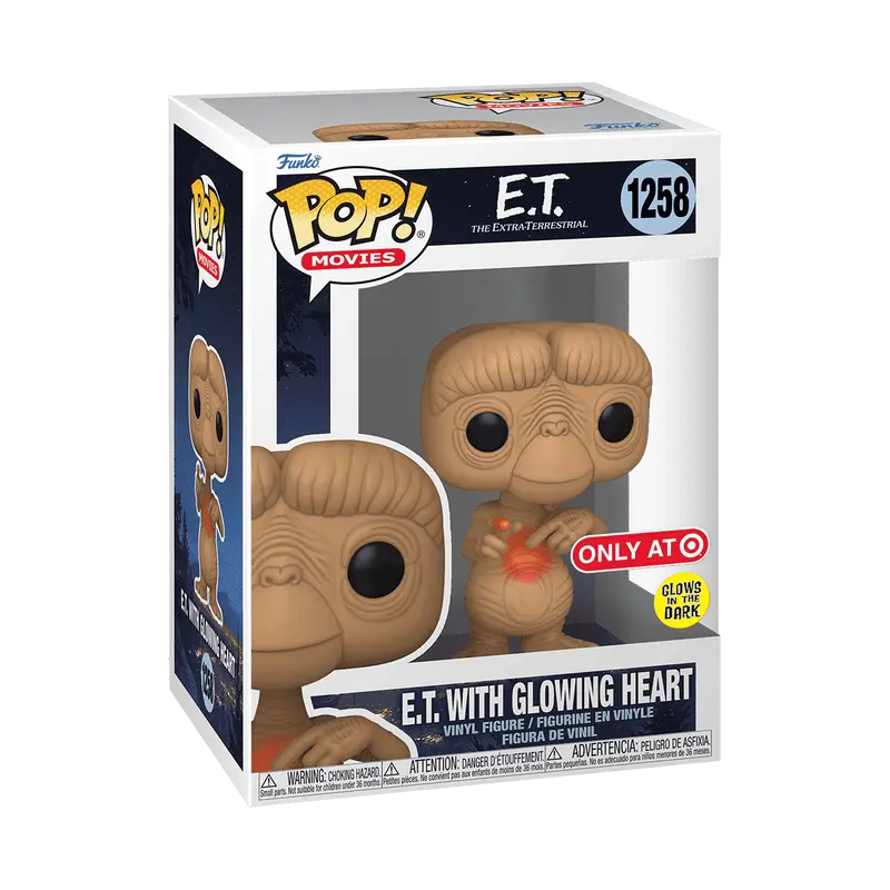 Funko Pop! E.T. - E.T. with Glowing Heart #1258 Exclusive (Sticker may vary) Collectible Pop Vinyl Figure
