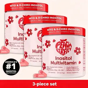 value pack Peach Perfect Inositol Multivitamin - Peach Perfect Myo-Inositol, D-Chiro Inositol, Omega 3 Fitness Healthcare