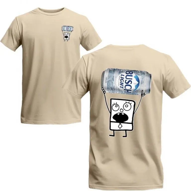 Doodlebob Bush Light Shirt 2 Sided Funny Drinking Tshirt Summer Tshirt Doodlebob Shirt Unisex Tshirt For Men For Women