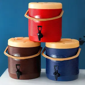 CNCEST 3.4 Gallon Insulated Beverage Dispenser Thermal Portable Insulated Drink Container with Tap Keeps Liquids Hot Cold 24 Hours Commercial Milk Tea Jar Bubble Tea Storage for Camping Party Events Home