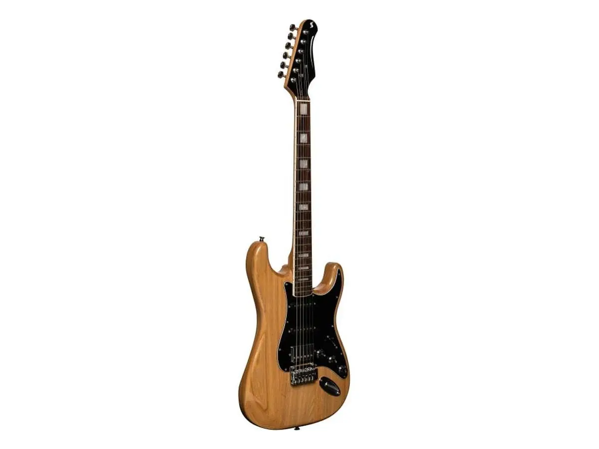 Stagg 26132 Vintage S-60 Series Electric Guitar with Solid Alder Body - Natural