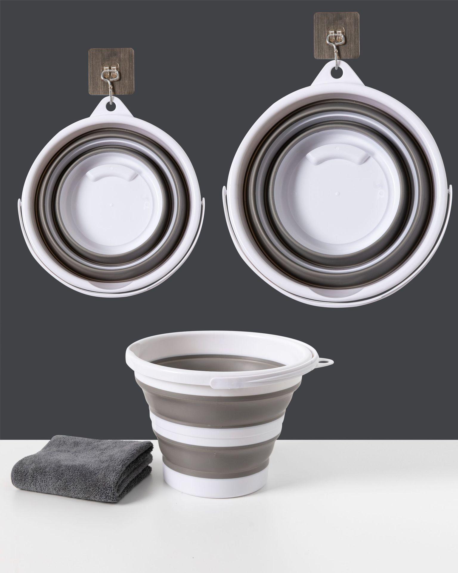 Collapsible Compact Water Bucket with Ergonomic Handle, Leakproof Lightweight Portable Design, Multi-Purpose Wash Tub for Camping, Car Washing & Indoor/Outdoor Household Use, Leak, Foot Soaker
