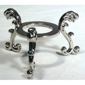 Silver Plated Flower crystal ball stand