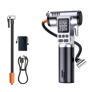150PSI Cordless Tire Inflator for Car – Portable Air Compressor with Smart Auto Shut-Off, Digital Pressure Gauge, Emergency Glass Breaker & Seatbelt Cutter,Car Air Pump with Window Breaker Cutting Tool