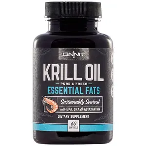 ONNIT Antarctic Krill Oil - 1000mg Per Serving - No Fishy Smell or Taste - Packed with Omega-3s, EPA, DHA, Astaxanthin & Phospholipids - Supports Healthy Joints, Brain, Heart, and Blood Pressure