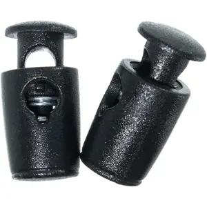 Micro Single Barrel Cord Locks – Best for Mini, Micro, Nano Paracord Projects (Black, 5 Pack)