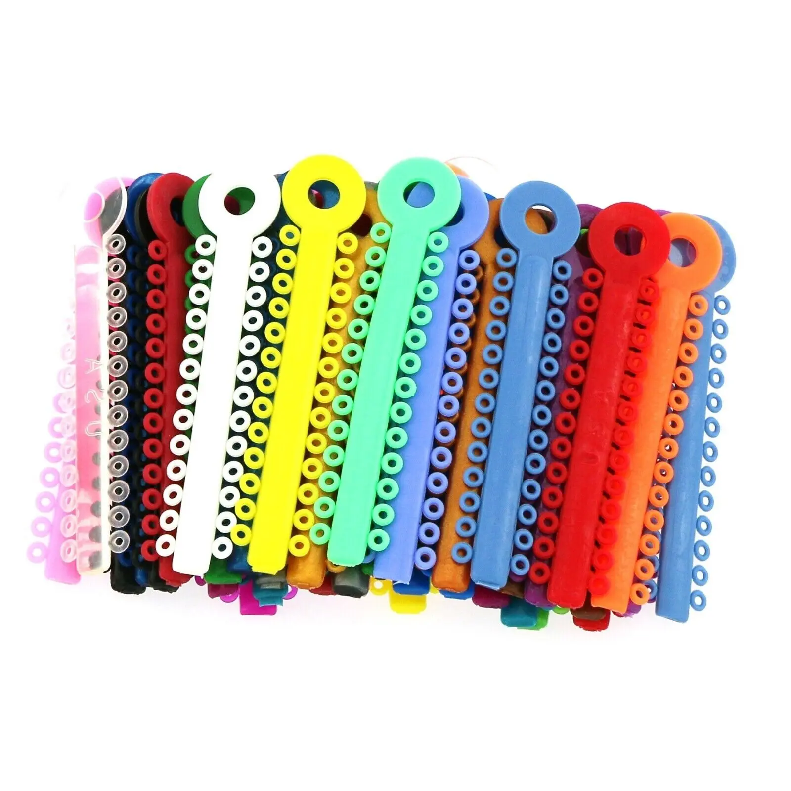 TekDeals 1040pcs Sensitive Gentle Orthodontic Ligature Ties, Elastic Rubber Bands for Braces, Mixed Colors, Latex-Free Medical Grade Oral Accessories