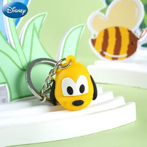 1PC Disney Officially Licensed Pluto Icon Ball keyring Creative Cute PVC Keychain Creative Cute Backpack Ornament Mobile Phones Bag Decoration Birthday Gifts Party Favors