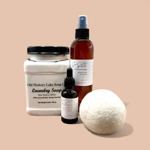 The Lakehouse Powder Laundry Cleaning Bundle by Old Hickory Lake Soap Co.