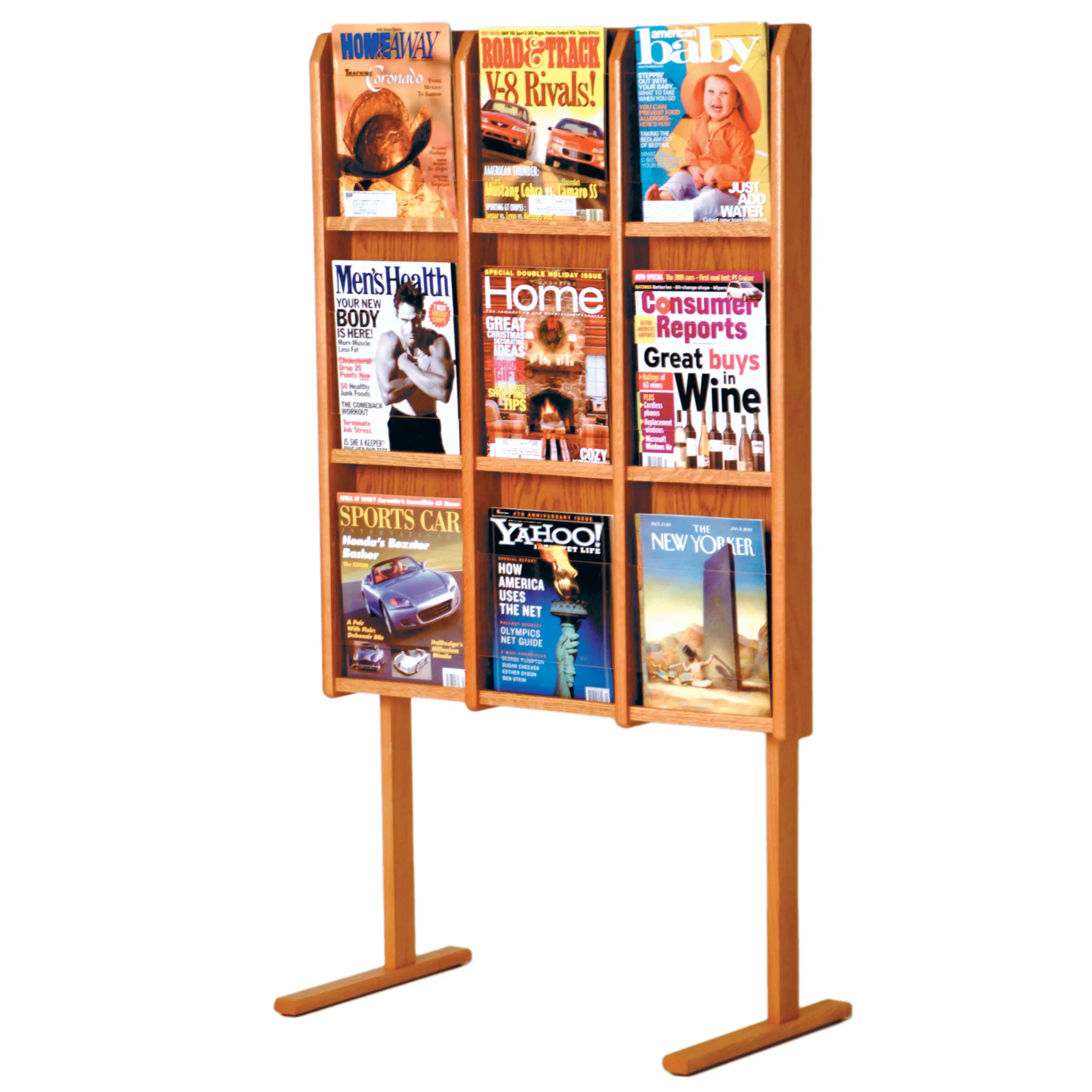 FixtureDisplays® Divulge™ 9 Magazine Floor Display 1040184-NF