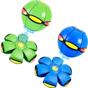 Magic Bouncing Ball Pop Up Balls – Light Up Magic Meta Ball Toy with 6 Light – Dual-Form Bouncy Balls Indoor Outdoor Play – Transforming Toy for Parent-Child Interaction Blue and Green