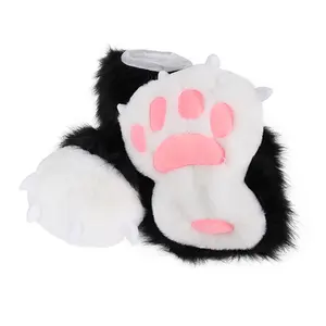 Furry Animal Paw Plush Slippers – 3D Realistic Paw Pad Design, Cute Cosplay & Festival Costume Footwear