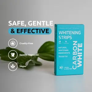 Carbon White – Teeth Whitening Strips (28) – No Peroxide, Sensitive Safe, Fast Results
