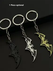 Bat-Shaped Men's Keychain, Creative Fashion Fun Quirky Alloy Keychain, Cartoon Gift for Men, Movie Series Couple Keychain