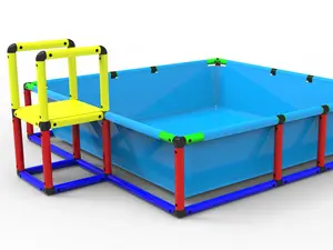Funphix Build 'n' Splash Buildable Swimming Pool - Outdoor Building Toy Pool, Ball Pit, Sandpit - Connects with Other Funphix Sets