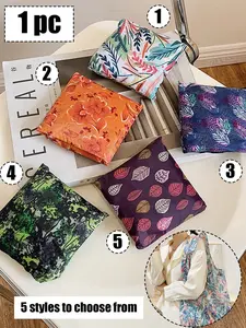 Reusable Shopping Bag, Foldable Supermarket Bag for Travel & Daily Use, Durable Washable, Large Capacity, Waterproof Material, Multi-Purpose Handbag