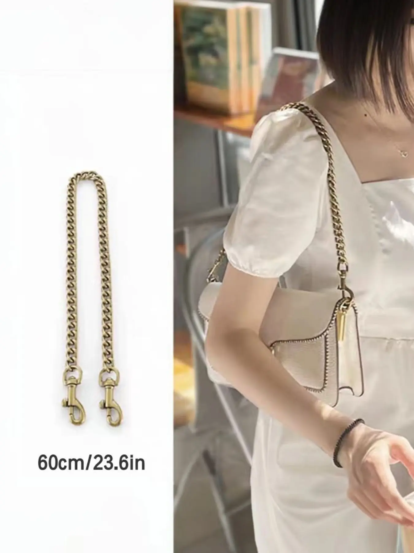Metal Shoulder Strap Chain,bag chain，strap，purse chain Bag Transformation Chain Strap Accessory, Crossbody Metal Strap, DIY Project Compatible, Handbag Strap, Chain Design, Purse Chains For Handbags, Bag Accessories