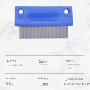 Dog cleaning comb, gently and effectively removes fleas, stray hair, and stains